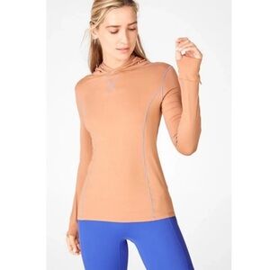 FABLETICS Phoenix Run long sleeve Hoodie Women's tan nude beige XS